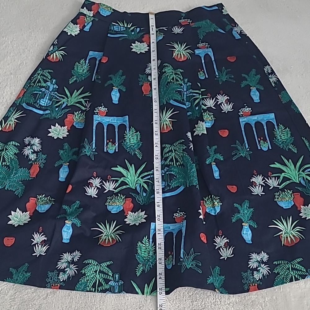 Ann Taylor Factory Petite Skirt 00P Floral A Line Garden Print Boho Cottagecore - Picture 8 of 16